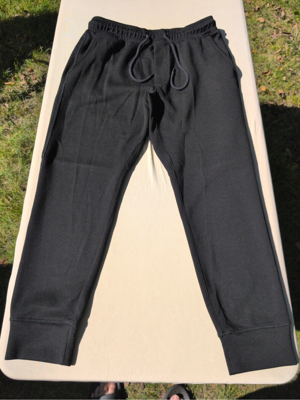American Eagle Joggers Mens Medium Black Casual Jogger Pants Tapered Drawstring
